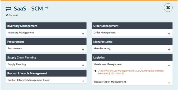 Oracle 1Z0-1045-20 Learning Path