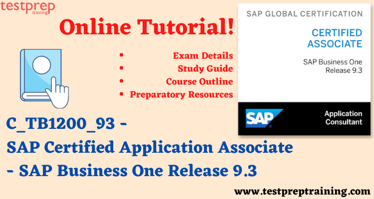 C_TB1200_93 - SAP Certified Application Associate - SAP Business One Release 9.3