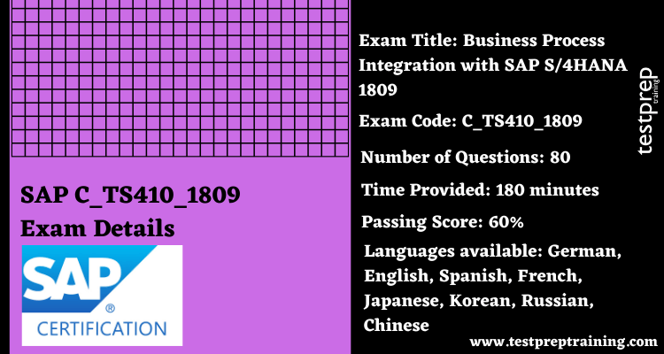 SAP C_TS410_1809 exam details