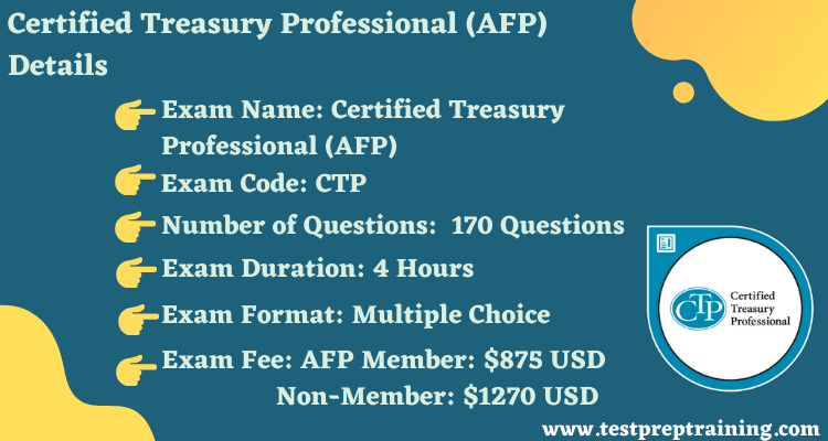 Certified Treasury Professional (AFP) exam details 
