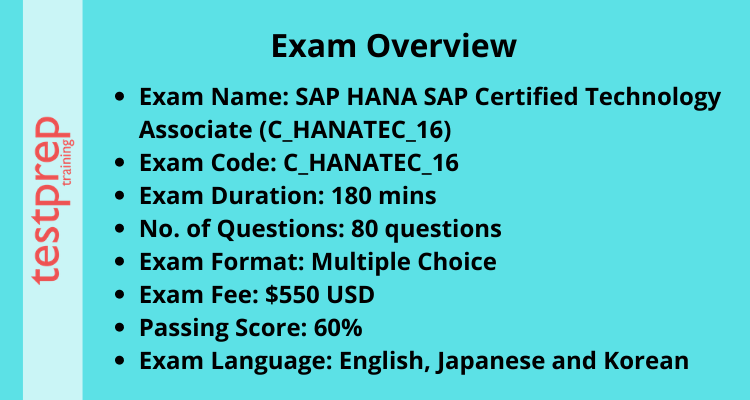 Exam Overview C_HANATEC_16