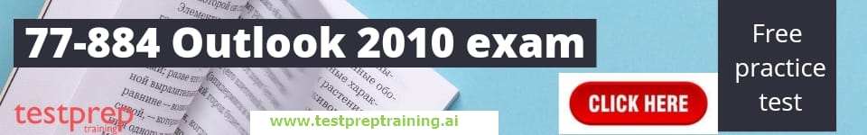 77-884 Outlook 2020 exam