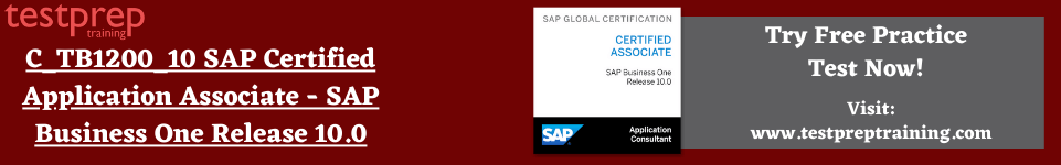 SAP C_TB1200_10 free practice test