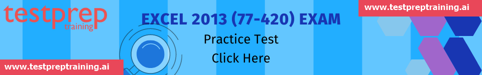 Excel 2013 (77-420) Practice Test