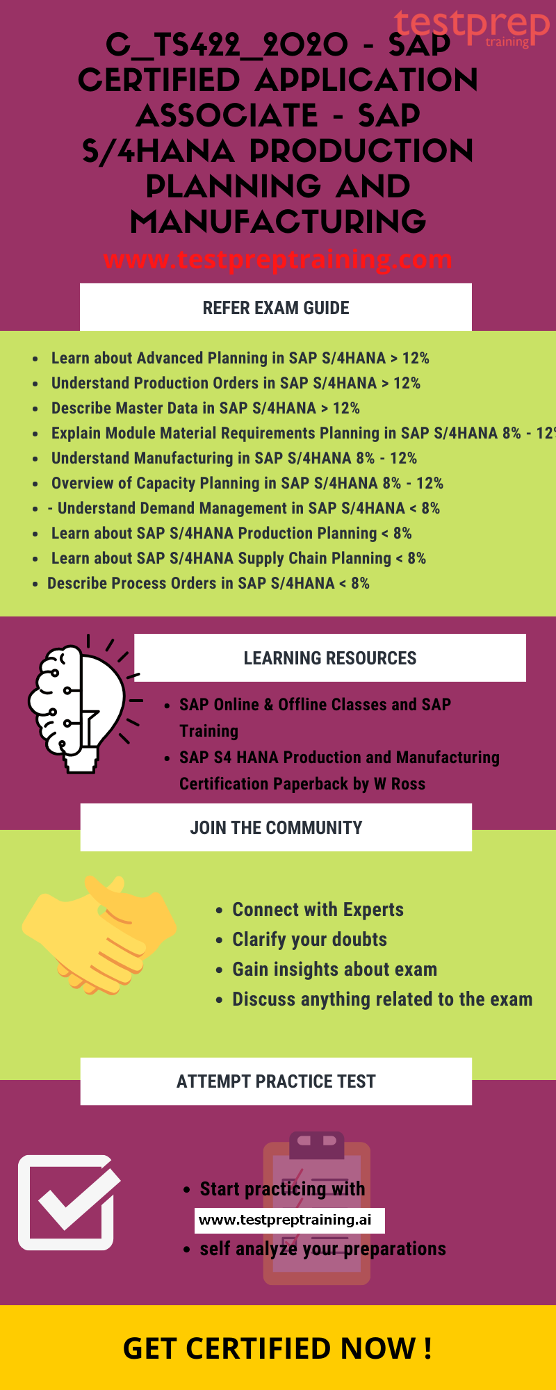 preparatory guide SAP Certified Application Associate - SAP S/4HANA Production Planning and Manufacturing