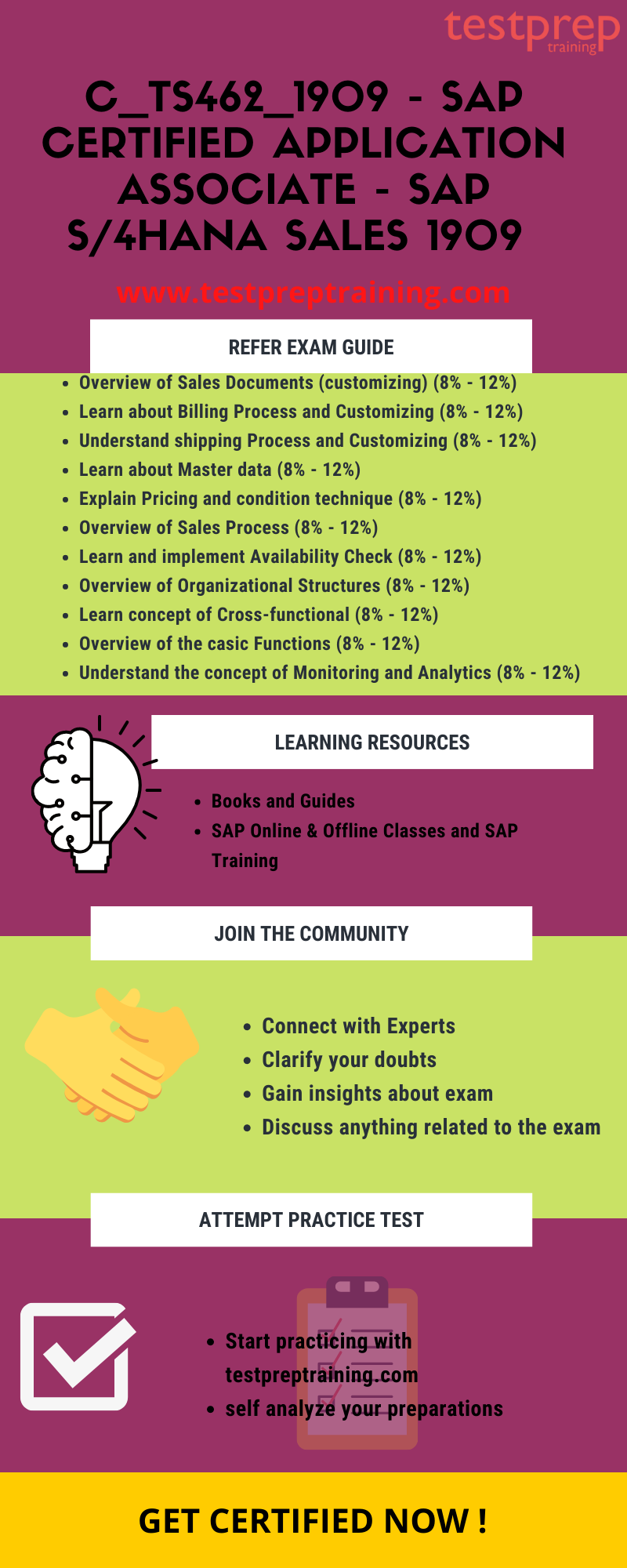 Preparatory Guide for C_TS462_1909 - SAP Certified Application Associate - SAP S/4HANA Sales 1909