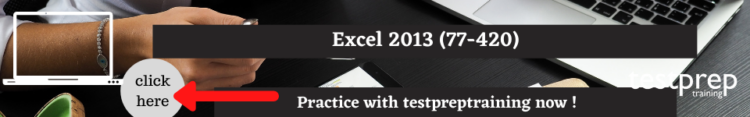 Excel 2013 (77-420) free practice test