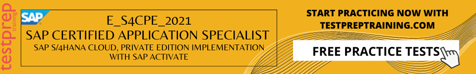SAP E_S4CPE_2021 Free Practice Tests