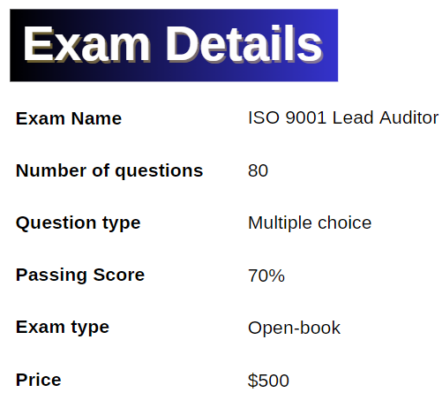 ISO 9001 Lead Auditor - Testprep Training Tutorials
