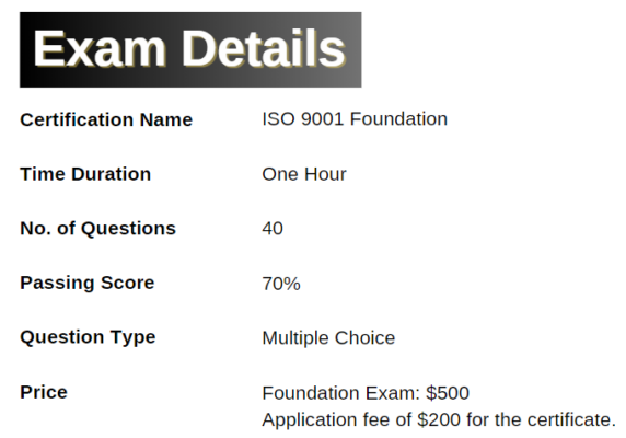 Example Iso Prep Picture ISO 9001 Foundation - Testprep Training Tutorials