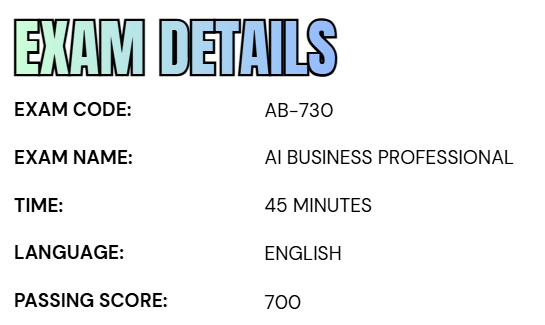 Exam AB-730: AI Business Professional