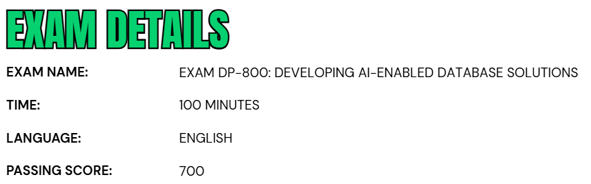 Microsoft Certified: SQL AI Developer Associate (DP-800) - Testprep ...