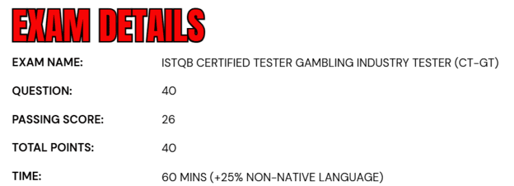 ISTQB Certified Tester Gambling Industry Tester (CT-GT)