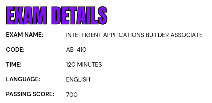 Exam AB-410: Intelligent Applications Builder Associate