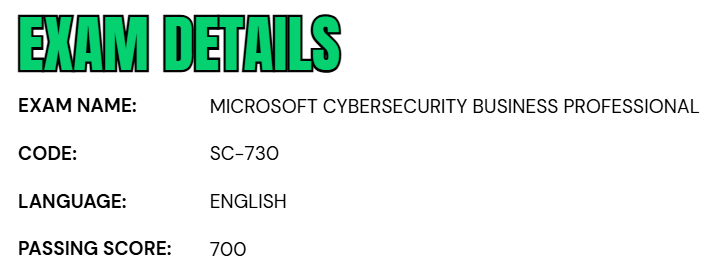 Microsoft Cybersecurity Business Professional (SC-730)