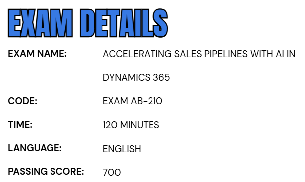 Exam AB-210: Dynamics 365 Sales AI Consultant Associate